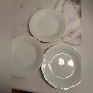 Tirschenreuth (Hutschenreuther) Baronesse White Dinner Plate 10¼” - set of 3